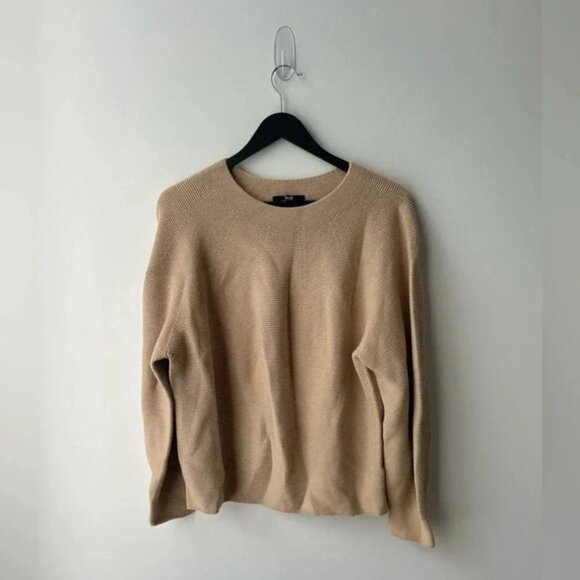 Uniqlo 3D KNIT COTTON CREW NECK SWEATER camel color - Picture 1 of 14